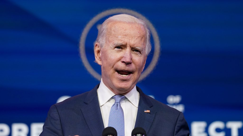 President-elect Joe Biden speaks amid protests in Washington
