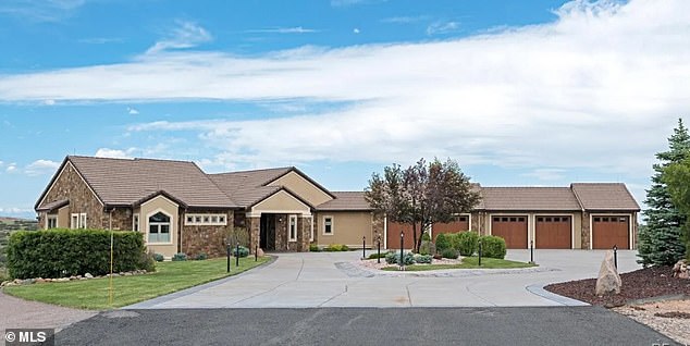 This is Mello's $2.3million estate in Castle Rock, Colorado