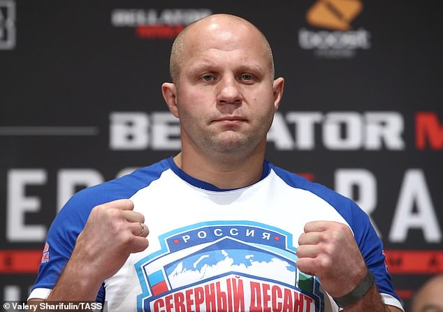 Tyson could be set to face Russian MMA icon Fedor Emelianenko (above)  in a boxing match