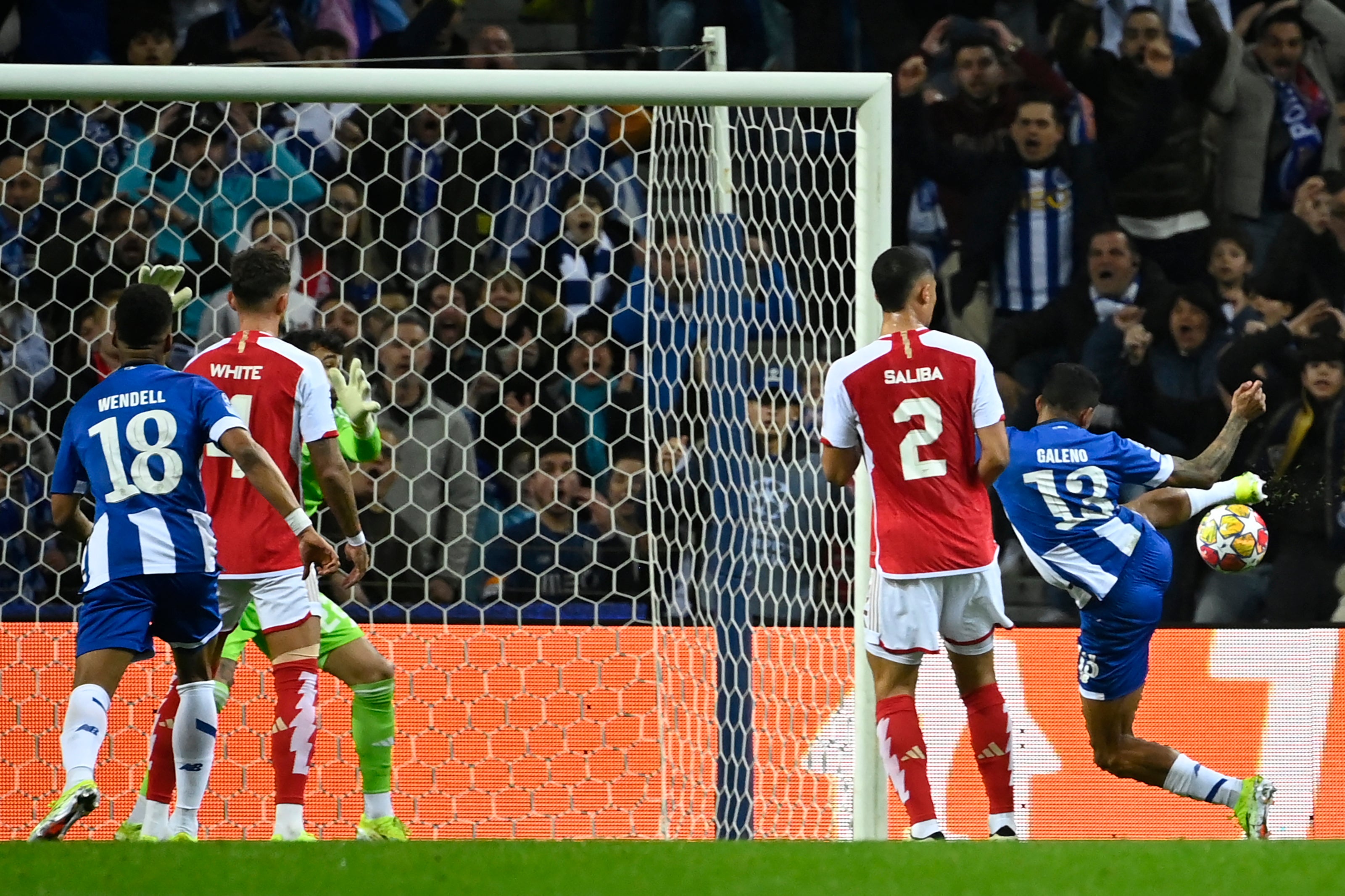 <p>Galeno struck the post and sent a volley wide in the only exciting moments of the first half</p>