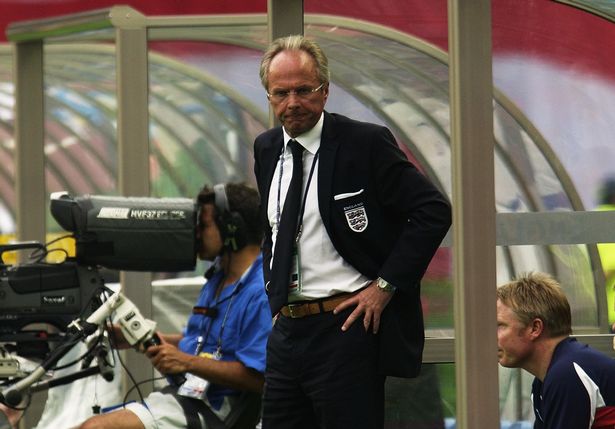 Coach Sven Goran Eriksson of England