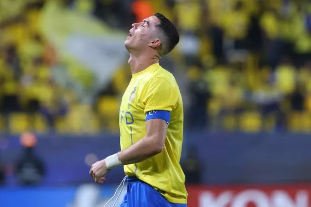 Cristiano Ronaldo reacts