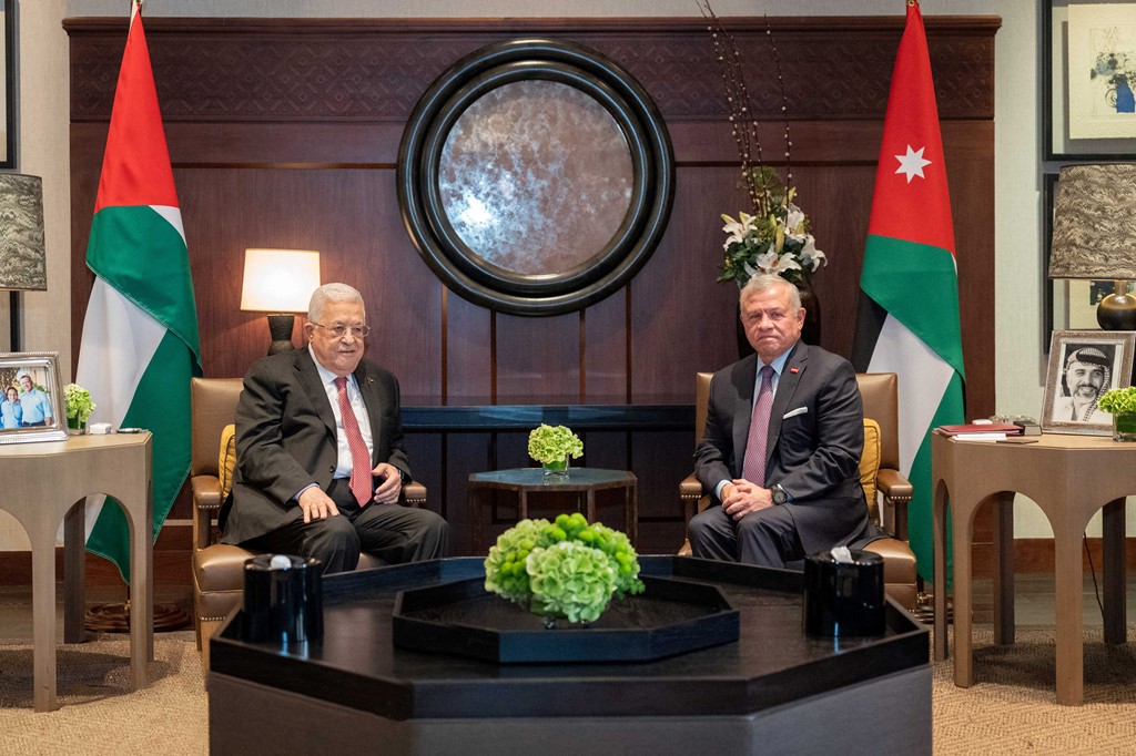 Mahmoud Abbas and Jordan's King Abdullah II