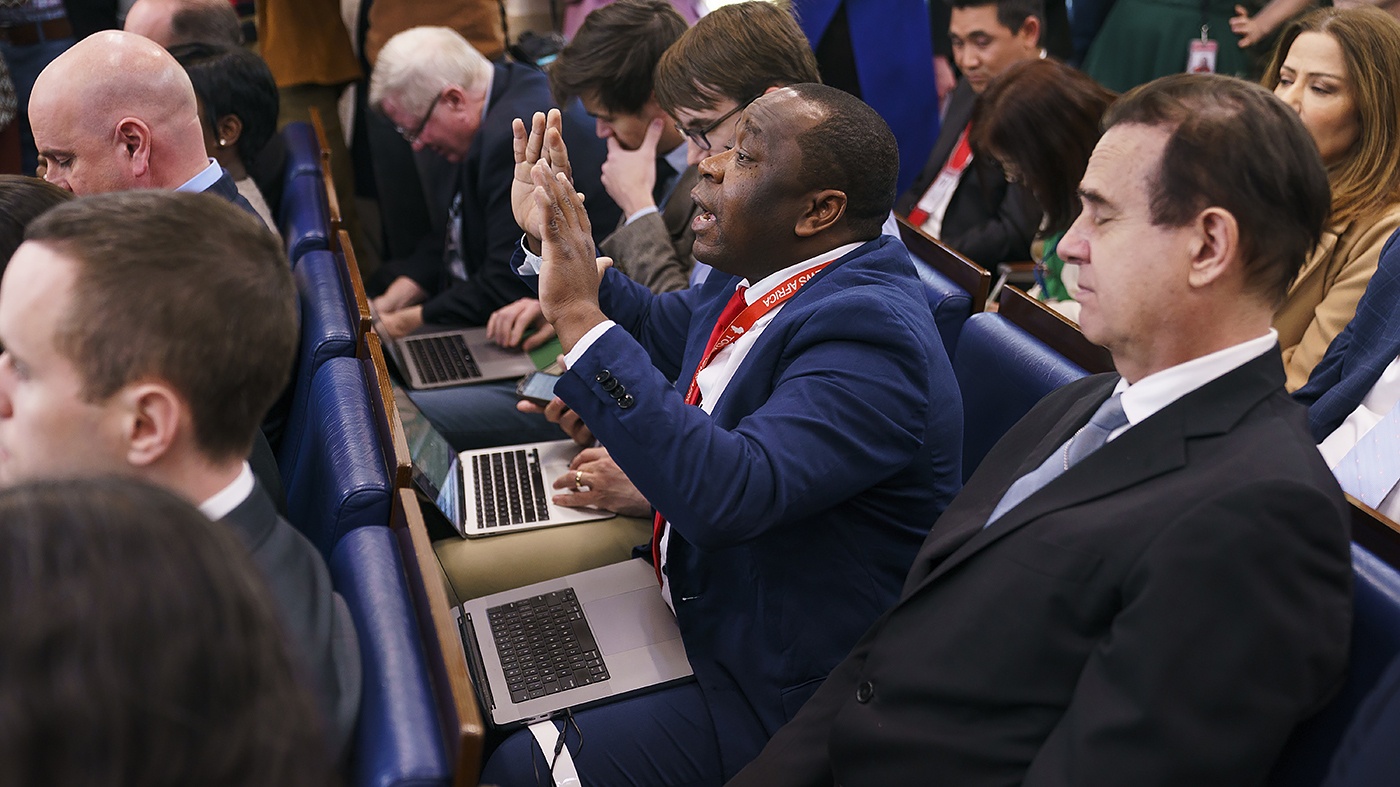 White House reporter Simon Ateba