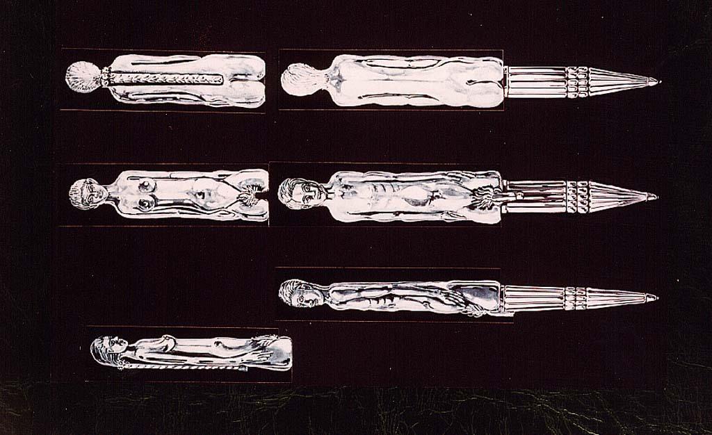  A set of erotic pens in white gold owned by Jefri Bolkiah