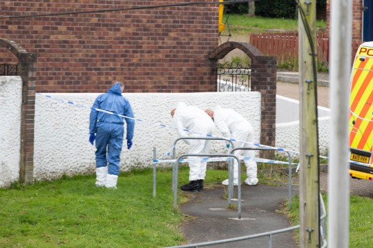PLYMOUTH, UNITED KINGDOM - AUGUST 13: Police teams work near the scene on Biddick Drive following a shooting in Keyham yesterday evening on August 13, 2021 in Plymouth, England. Police were called to a serious firearms incident in the Keyham area of Plymouth on Thursday evening where lone gunman, named by police as Jake Davison, 22, shot and killed five people before turning the gun on himself. (Photo by William Dax/Getty Images)
